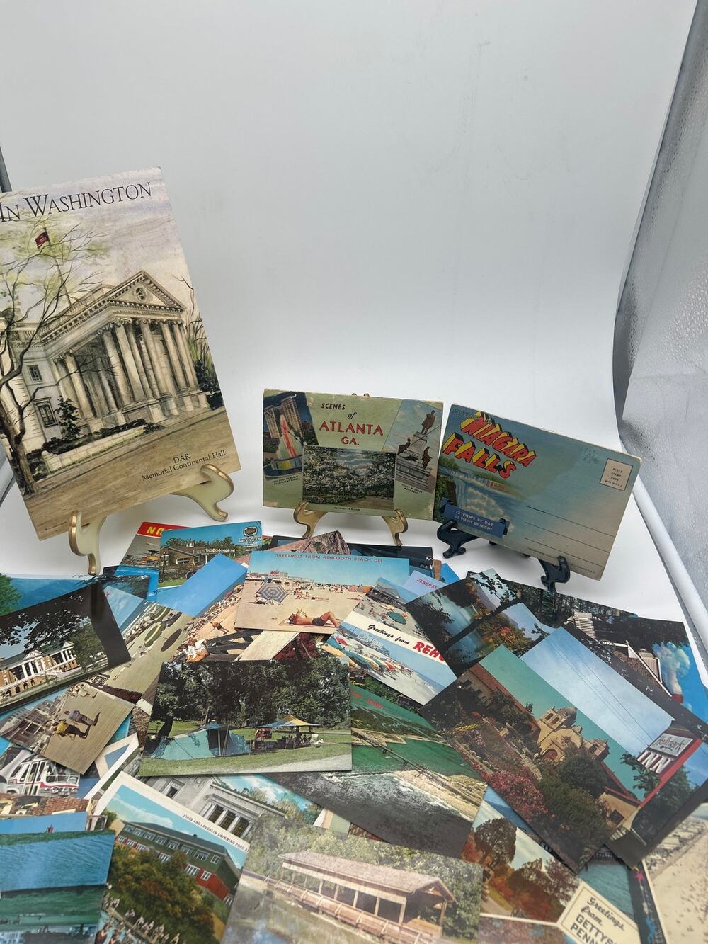 Vintage Postcard Lot ~91 Travel Brochures 60s USA States Souvenir Books DAR 1965